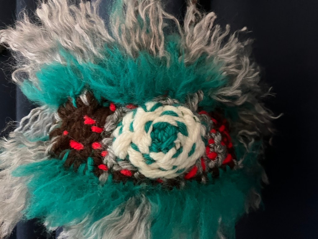 "Hairy Eyeball" by fiber artist, Sarah Batchelder