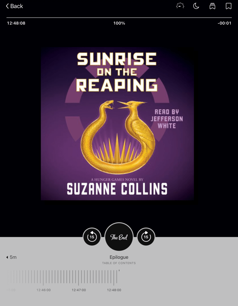 Screenshot of audiobook The End